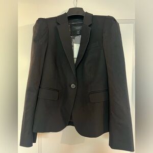 J Crew puff sleeve black blazer NWT